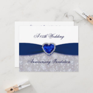 Invitation au 45e anniversaire de mariage en damas