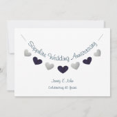 Invitation au 45e anniversaire de mariage Saphir (Dos)