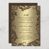 Invitation au 50e anniversaire de l'Mariage de Gol (Devant / Derrière)