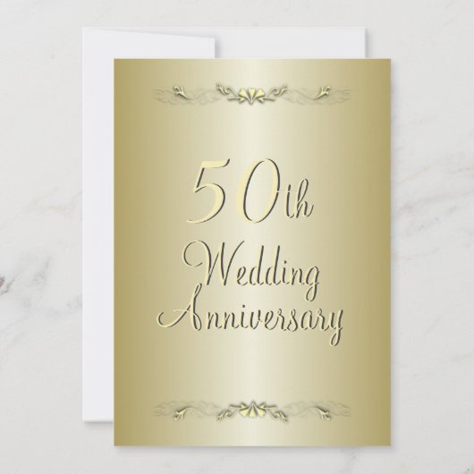 Invitation au 50e anniversaire de mariage (Dos)