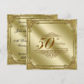 Invitation au 50e anniversaire de mariage (Devant / Derrière)