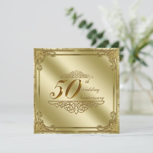Invitation au 50e anniversaire de mariage (Debout devant)