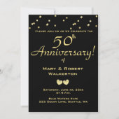 Invitation au 50e Anniversaire de Mariage - Cœurs (Devant)