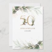 Invitation au 50e anniversaire de mariage Greenery (Dos)