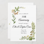 Invitation au 50e anniversaire de style boisé (Devant / Derrière)