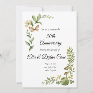 Invitation au 50e anniversaire de style boisé