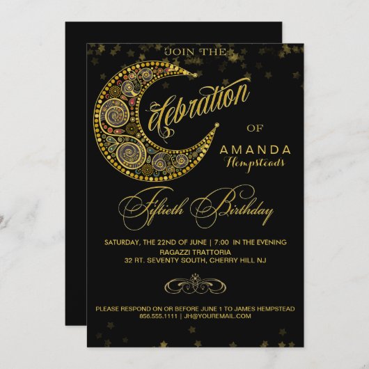 Invitation au 50e anniversaire du Celestial (Devant / Derrière)