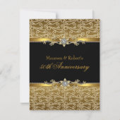 Invitation au 50e anniversaire Gold Black Diamond (Devant)