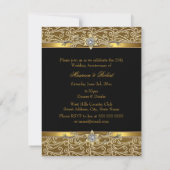 Invitation au 50e anniversaire Gold Black Diamond (Dos)