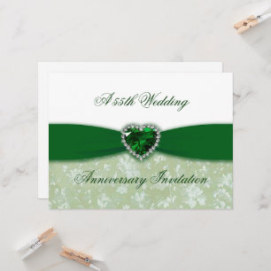 Invitation au 55e anniversaire de mariage en damas