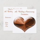 Invitation au 5ème anniversaire de mariage (Devant / Derrière)