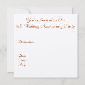 Invitation au 5ème anniversaire de mariage (Dos)