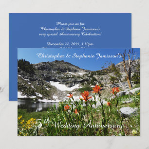 Invitation au 5ème anniversaire de mariage, Fleurs