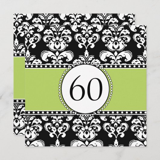 Invitation au 60e anniversaire de Black Damask| Ve (Devant / Derrière)