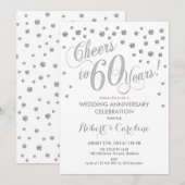 Invitation au 60e anniversaire de mariage - Argent (Devant / Derrière)