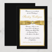 Invitation au 65e anniversaire Black and Gold (Devant / Derrière)