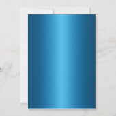 Invitation au 65e anniversaire Bleu, Argent et Bla (Dos)