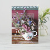 Invitation au 70e Anniversaire de Mariage Théière  (Debout devant)