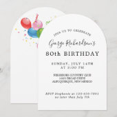 Invitation au 80e anniversaire (Devant / Derrière)
