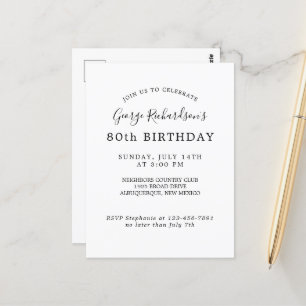 Invitation au 80e anniversaire