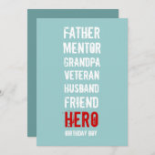 Invitation au 80e anniversaire du Hero Party (Devant / Derrière)