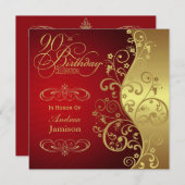 Invitation au 90e anniversaire de Red and Gold (Devant / Derrière)
