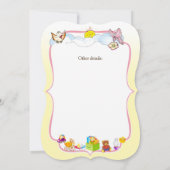 invitation au baby shower (Dos)