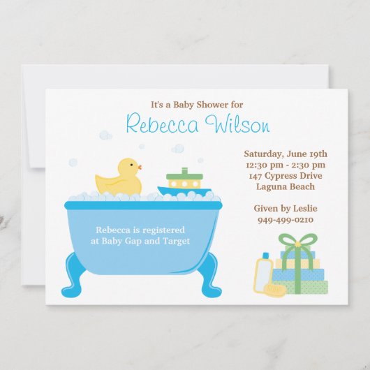 Invitation au Baby shower (Devant)