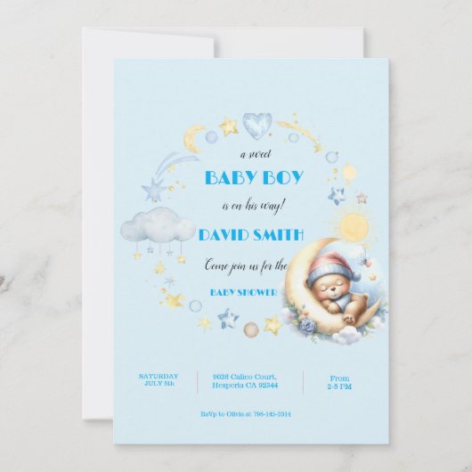 Invitation au baby shower (Devant)