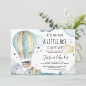 Invitation au Baby shower à ballon à air chaud (Debout devant)