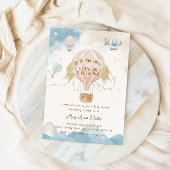 Invitation au Baby shower à ballon à air chaud