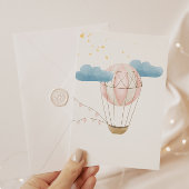 Invitation au Baby shower à ballon à air chaud