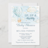 Invitation au Baby shower à ballon à air chaud (Devant)