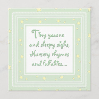 Invitation au Baby shower à la menthe Sweet Stars