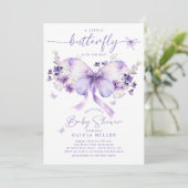 Invitation au Baby shower à papillon (Debout devant)