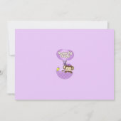 Invitation au Baby shower à parapluie de singes Bi (Dos)