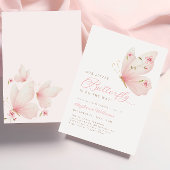 Invitation au Baby shower à petits papillons