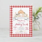 invitation au baby shower agricole (Debout devant)