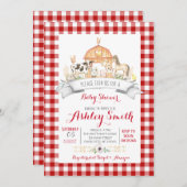 invitation au baby shower agricole (Devant / Derrière)