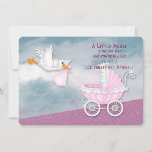 INVITATION AU BABY SHOWER - ANGEL DU CIEL