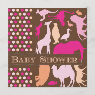 Invitation au Baby shower animal