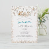 Invitation au Baby shower animal de la forêt de Bo (Debout devant)