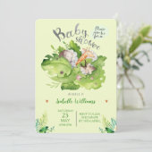 Invitation au Baby shower animal de la forêt de co (Debout devant)