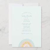 Invitation au Baby shower animal de la mer de Boho (Dos)