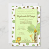 Invitation au Baby shower animal Jungle Safari 5x7 (Devant)