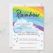 Invitation au Baby shower arc-en-ciel (Devant)