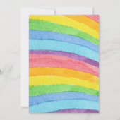 Invitation au Baby shower arc-en-ciel (Dos)