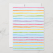 Invitation au Baby shower arc-en-ciel (Dos)