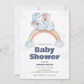 Invitation au Baby shower arc-en-ciel (Devant)
