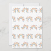 Invitation au Baby shower arc-en-ciel neutre (Dos)